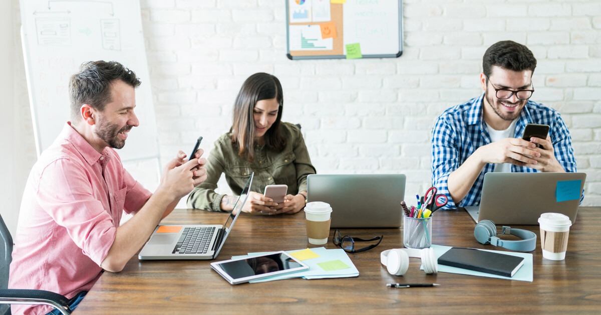 Volunteers phone banking